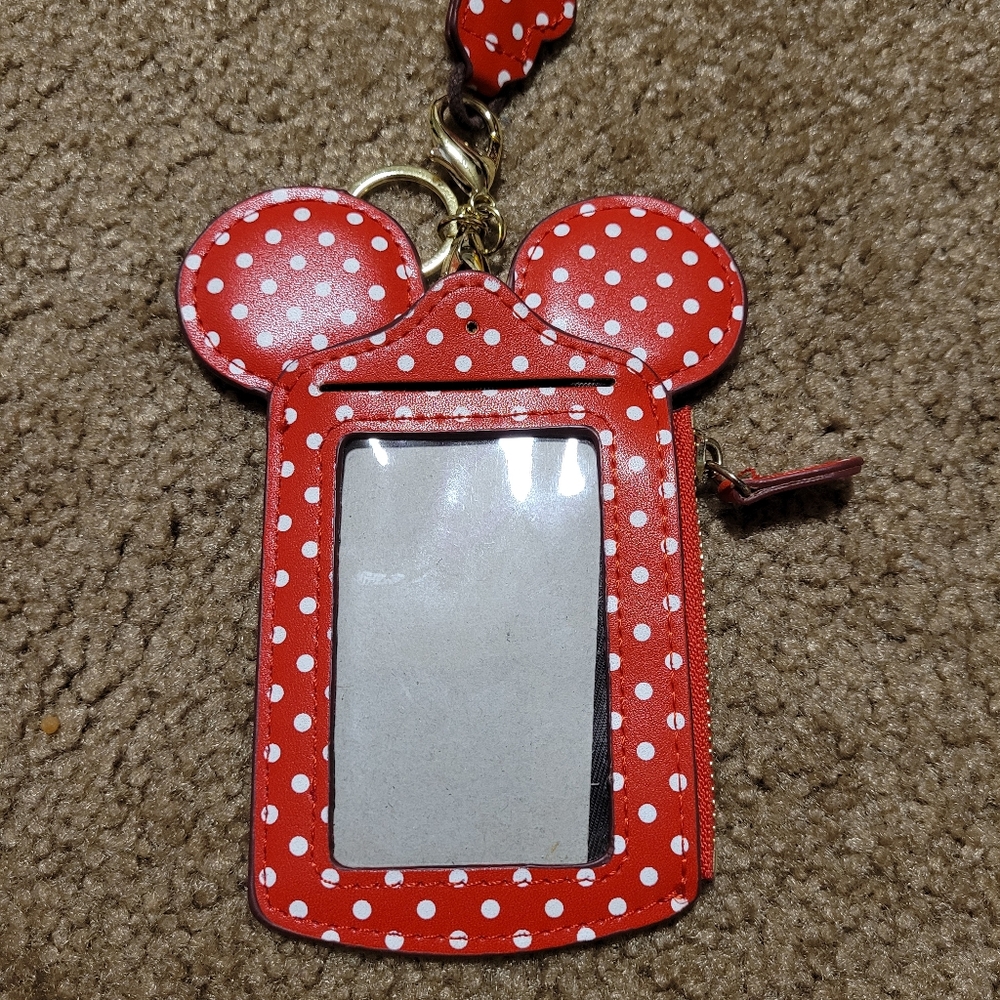 NWOT! Disney's Mickey Mouse polka dot neck pouch
